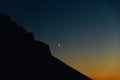 Moonrise over the Mountain Royalty Free Stock Photo