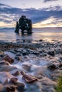 Icelandic nature landscape. Famous tourist attractions, Hvitserkur