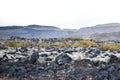 Icelandic nature view / mountain / lava Royalty Free Stock Photo