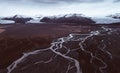 Icelandic panoramas, aerial view on the lands