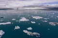 Icelandic panoramas, aerial view on the lands