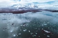 Icelandic panoramas, aerial view on the lands