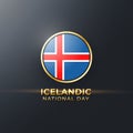 Icelandic Republic Day vector illustration