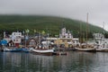 Icelandic Seaport: Boats for fishing and for whale watching tours gather at the port of Husavik Royalty Free Stock Photo