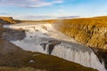 Icelandic Waterfall Gullfoss - Golden Falls Royalty Free Stock Photo