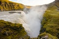 Icelandic Waterfall Gullfoss - Golden Falls Royalty Free Stock Photo