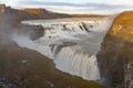 Icelandic Waterfall Gullfoss - Golden Falls Royalty Free Stock Photo