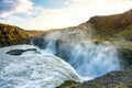 Icelandic Waterfall Gullfoss - Golden Falls Royalty Free Stock Photo