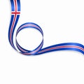 Icelandic wavy flag background. Vector illustration. Royalty Free Stock Photo