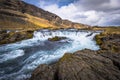 Icelandic wilderness - May 05, 2018: Beautiful waterfall in the wilderness of Iceland Royalty Free Stock Photo