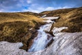 Icelandic wilderness - May 08, 2018: Small waterfall in the icy wilderness of Iceland Royalty Free Stock Photo