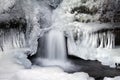 An Icescape with veiled flowing water Royalty Free Stock Photo