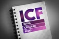 ICF - intracellular fluid acronym Royalty Free Stock Photo