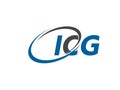 ICG letter creative modern elegant swoosh logo design Royalty Free Stock Photo