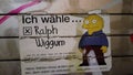 Ich wÃÂ¤hle Ralph wiggum sticker - i choose Ralph wiggum sticker Royalty Free Stock Photo