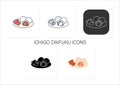 Ichigo daifuku icons set