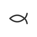 Ichthis, ichthys, Christianity icon can be used for web, logo, mobile app, UI, UX