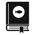 Ichthyology book icon, simple style Royalty Free Stock Photo