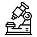 Ichthyology microscope icon, outline style