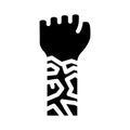 ichthyosis skin disease glyph icon vector illustration Royalty Free Stock Photo
