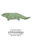 Ichthyostega is the earliest amphibian Royalty Free Stock Photo