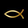 Ichthys fish sign isolated christian god religion Royalty Free Stock Photo