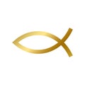 Ichthys fish sign isolated christian god religion Royalty Free Stock Photo