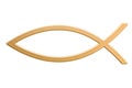 Ichthys or Jesus fish, symbol. 3D rendering