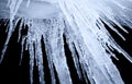 Icicle on a black background Royalty Free Stock Photo