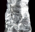 Icicle on a black background Royalty Free Stock Photo