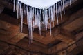 Icicle Curtain Cold Winter Royalty Free Stock Photo