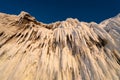 Icicle hanging on cliff in Baikal frozen lake in winter season, Siberia, Russia Royalty Free Stock Photo