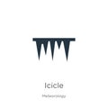 Icicle icon vector. Trendy flat icicle icon from meteorology collection isolated on white background. Vector illustration can be