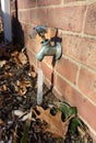 Icicle on Outside Faucet, Ice on Spigot Royalty Free Stock Photo