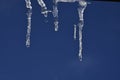 Icicle Sculpture in Winter