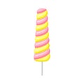 Icicle shaped lollipop. Vector illustration on a white background.