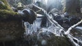 icicles above stream Royalty Free Stock Photo