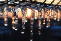 Icicles on the background of the sunset Royalty Free Stock Photo