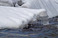 Icicles Form On The Banks Of The Boyne River