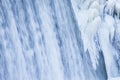 Icicles formation in waterfall Royalty Free Stock Photo