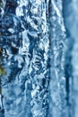 Icicles from a frozen waterfall Royalty Free Stock Photo