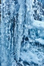 Icicles from a frozen waterfall Royalty Free Stock Photo