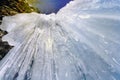 Icicles frozen waterfall. Royalty Free Stock Photo