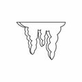 Icicles icon, outline style Royalty Free Stock Photo