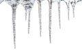 Icicles. Isolated with clipping path Royalty Free Stock Photo