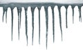 Icicles, isolated, clipping path Royalty Free Stock Photo