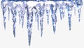 Icicles isolated. Clipping path Royalty Free Stock Photo