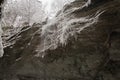Icicles in the Partnach Gorge in winter time. Garmisch-Partenkirchen. Germany. Royalty Free Stock Photo