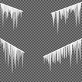 Icicles railing transparent background