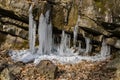 Icicles in Roaring Run Gorge Royalty Free Stock Photo
